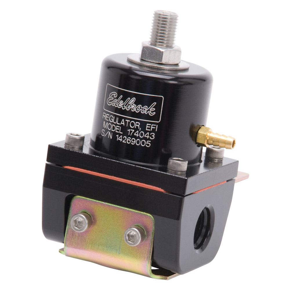 Edelbrock EFI Fuel Pressure Regulator -6 AN (180 GPH) in Black Finish - EDB-174043