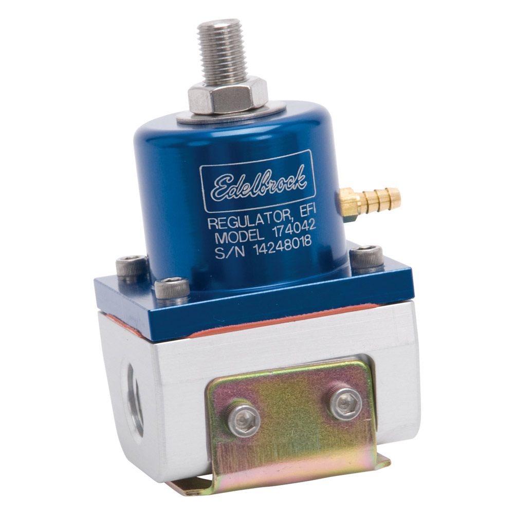 Edelbrock EFI Fuel Pressure Regulator -6 AN (180 GPH) in Blue/Clear Finish - EDB-174042