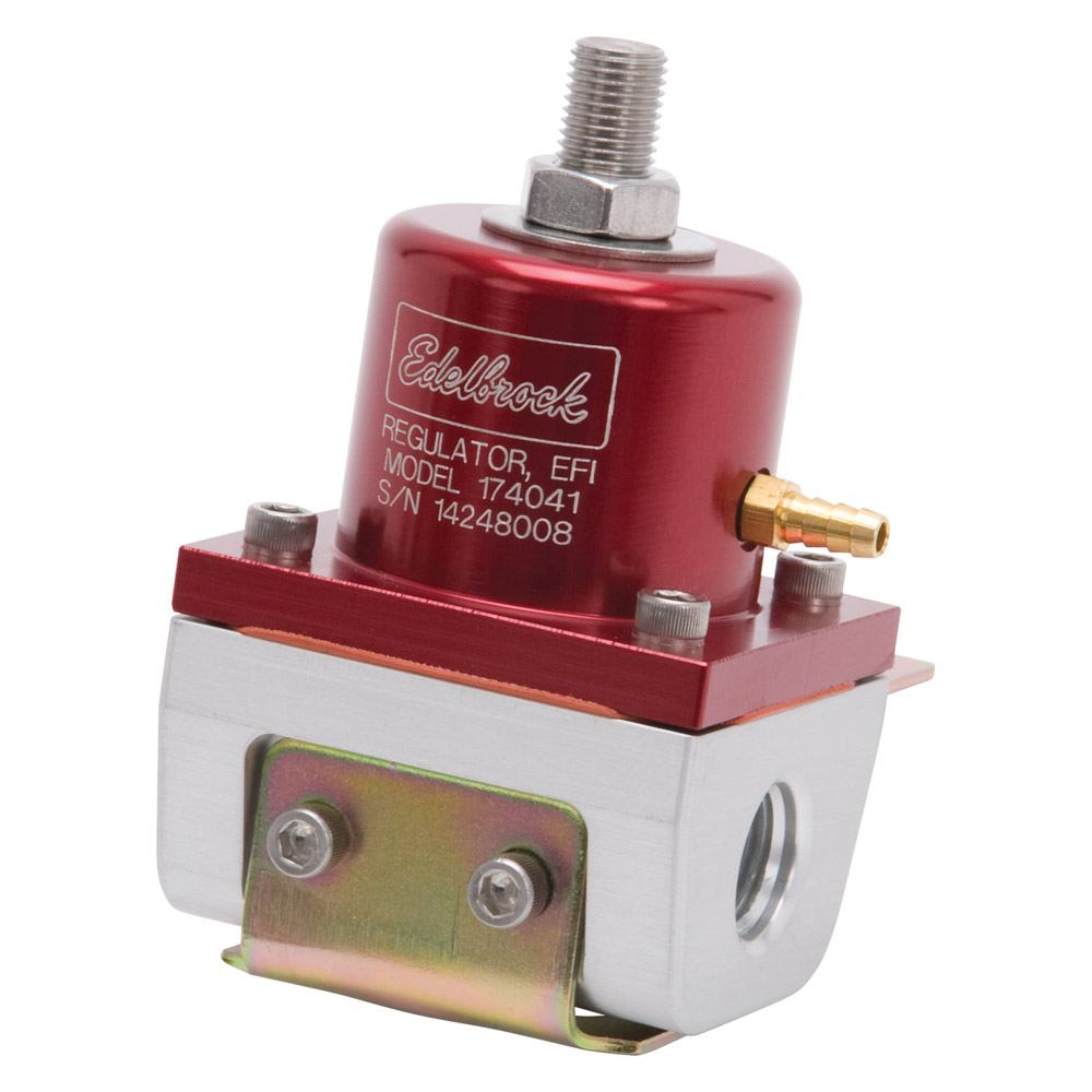 Edelbrock EFI Fuel Pressure Regulator -6 AN (180 GPH) in Red/Clear Finish - EDB-174041