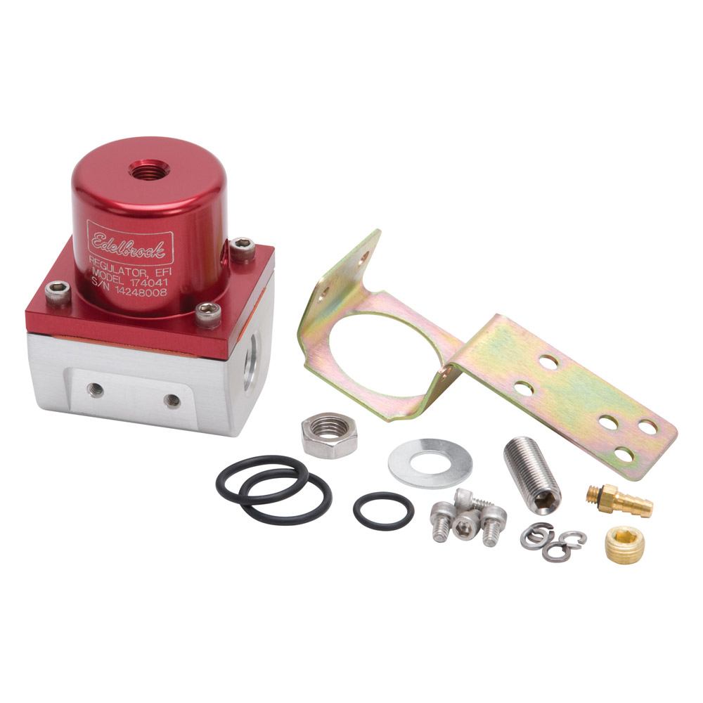 Edelbrock EFI Fuel Pressure Regulator -6 AN (180 GPH) in Red/Clear Finish - EDB-174041