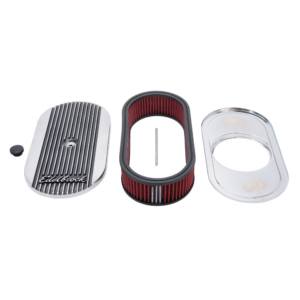 Edelbrock Elite 2 Series Polished Oval Air Cleaner for Single 4-bbl Carb - 2.5" Element - EDB-4273