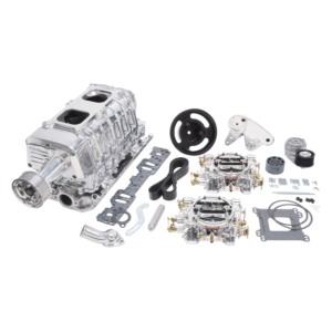 Edelbrock Enforcer Dual-Quad Supercharger for SBC - w/600cfm Carbs/Polished - EDB-15141
