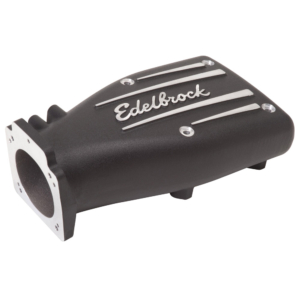 Edelbrock Forward Mount Box Style Intake Elbow 90mm T.B. to Square-Bore Flange Black - EDB-38503