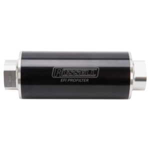 Edelbrock Fuel Filter 6in. Profilter 60 Micron #10 AN Inlet/#10 AN Outlet (Black Finish) - EDB-649260
