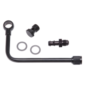 Edelbrock Fuel Line #81263 Black Steel W/ 3/8in Barbed End Inlet & W/O Fuel Filter - EDB-81263