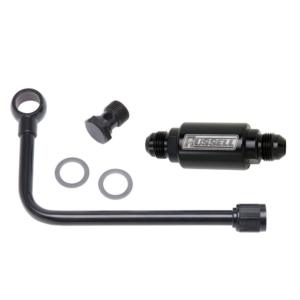 Edelbrock Fuel Line #81343 Black Steel Fuel Line With Black Anodized Aluminum Filter - EDB-81343
