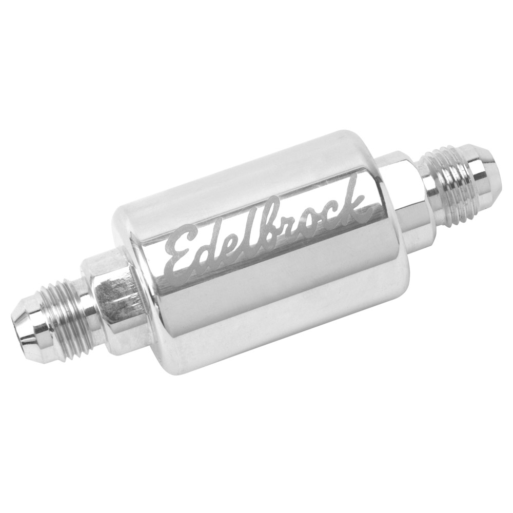 Edelbrock High-Flow Fuel Filter #8129 Polished Finish - EDB-8129
