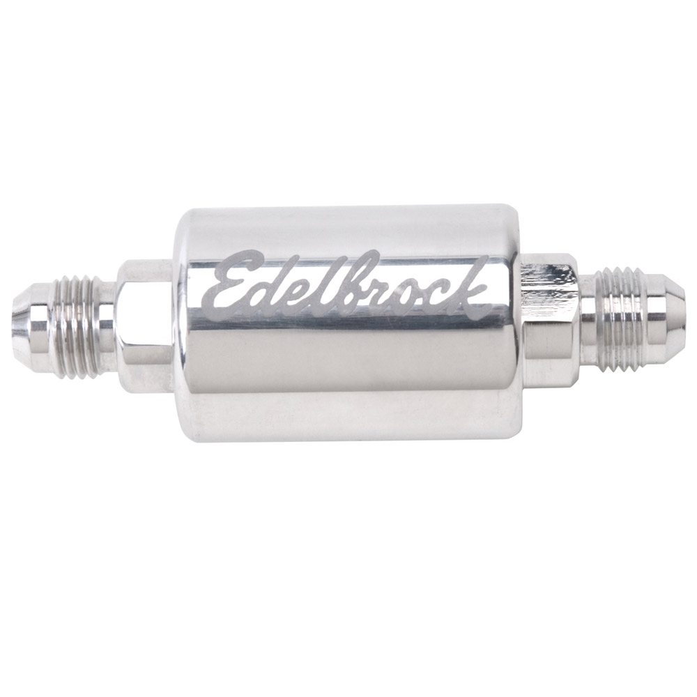 Edelbrock High-Flow Fuel Filter #8129 Polished Finish - EDB-8129