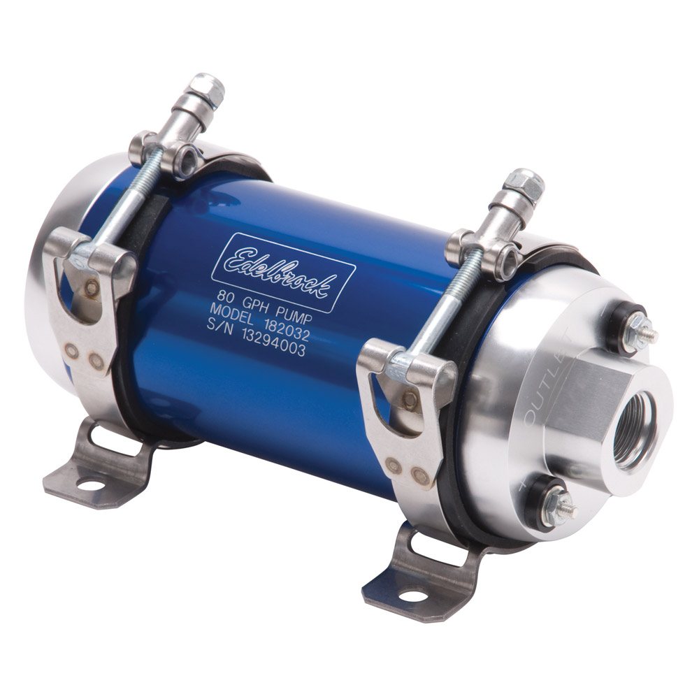 Edelbrock In-Line Blue Electric Fuel Pump - 80 GPH - EDB-182032