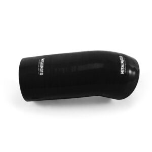 Mishimoto black silicone intake boot with steel reinforcement rings for BMW N52 engine
