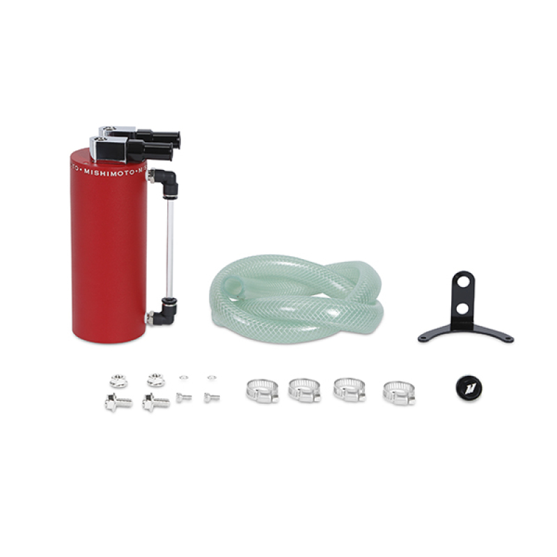 Mishimoto oil catch can 6061 aluminum tank with M12x1.0 inlet and outlet fittings