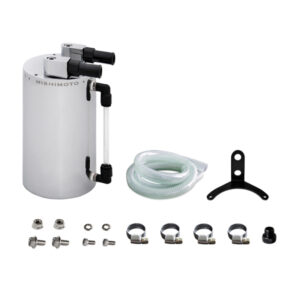 Mishimoto Aluminum Oil Catch Can MMOCC-LA polished finish with mounting bracket and hardware