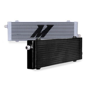 Mishimoto MMOC-SP-LSL Silver anodized race oil cooler with bar-and-plate aluminum core