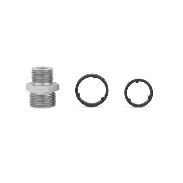 Mishimoto oil filter housing kit components including factory-style O-rings for Genesis Coupe installation