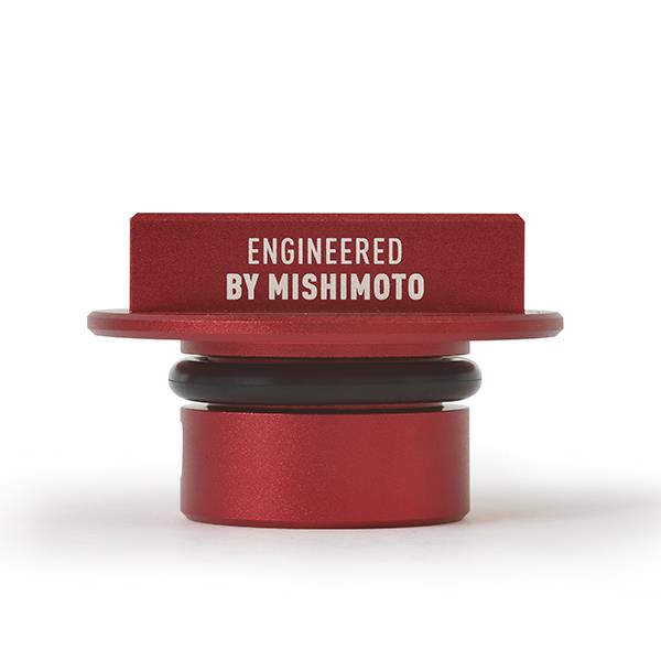 Mishimoto LS oil filler cap showing thread-on metric OEM-style thread design