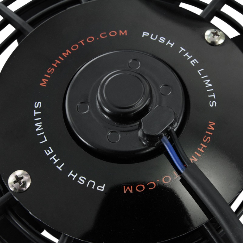 Mishimoto universal cooling fan MMFAN-16C mounting tabs and mounting bracket for flush radiator install