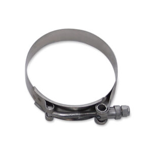 Mishimoto MMCLAMP-3 stainless steel T-bolt clamp with self-locking nut, silver finish