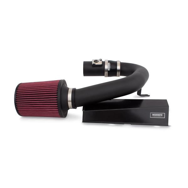 Mishimoto oiled air filter with 16-percent more surface area included in the cold air intake system