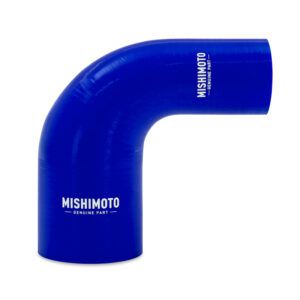 Mishimoto MMCP-R90-2030BL 90-degree blue silicone transition coupler, 2.00-in to 3.00-in