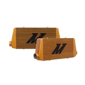 Mishimoto R-Line MMINT-URG gold bar-and-plate intercooler for forced induction turbo applications