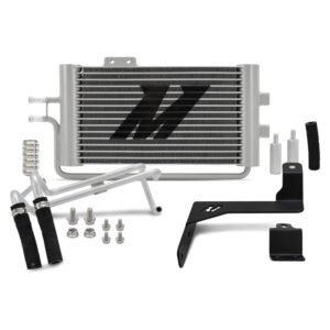 Mishimoto MMTC-TAC-24 silver transmission cooler for Toyota Tacoma 2024+