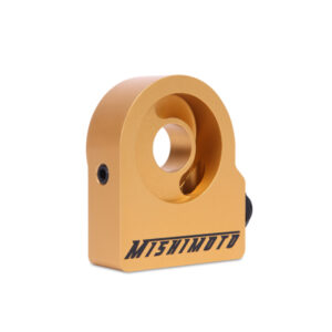Mishimoto MMOP-SPT Thermostatic Oil Sandwich Plate in gold 6061 aluminum finish