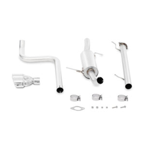 Mishimoto MMEXH-FIST-14P cat-back exhaust for 2014-2019 Ford Fiesta ST with polished dual offset tips