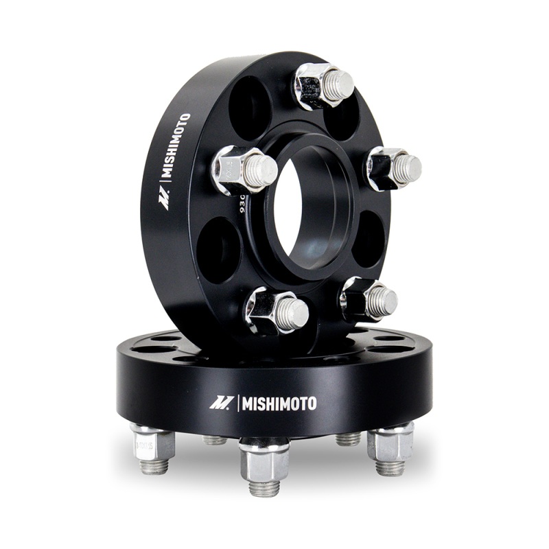Mishimoto Black wheel spacer MMWS-010-350BK with 5x120 bolt pattern and 67.1 center bore