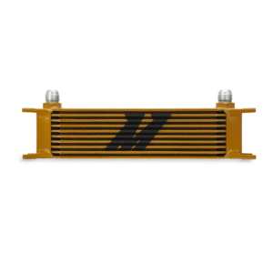 Mishimoto MMOC-10G 10-row gold anodized bar-and-plate oil cooler kit with -10AN fittings