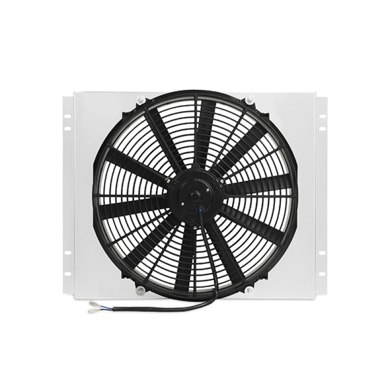 Mishimoto electric fan shroud kit packaging with Mishimoto Lifetime Warranty branding