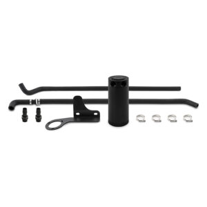 Mishimoto Baffled Oil Catch Can Kit for 2007-2013 Mazda Mazdaspeed 3, black anodized aluminum can