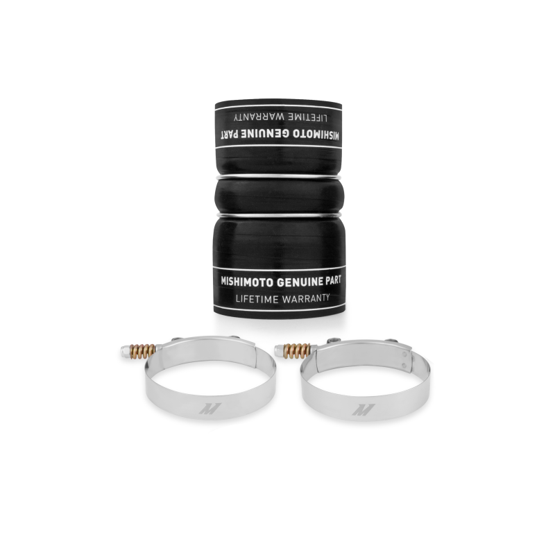 Mishimoto constant-tension T-bolt clamps included with the diesel boot kit