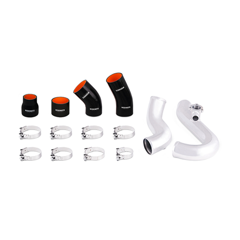 Mandrel-bent 2.5in hot-side and 2.75in cold-side aluminum piping for EcoBoost Mustang intercooler kit