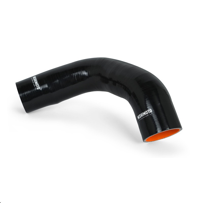 Powder-coated black aluminum mid-section pipe directing airflow to the front PTU cooler