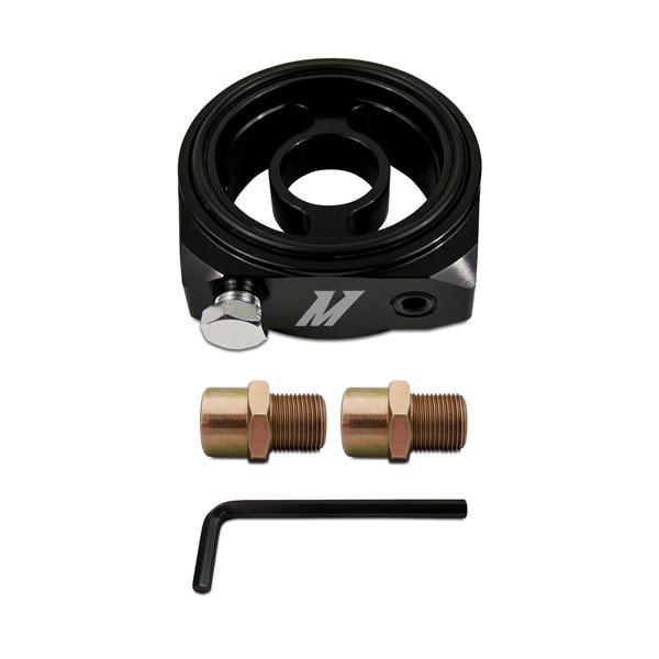 Built-in rear-mounted thermostat inside Mishimoto oil sandwich plate MMOP-SPTRM22