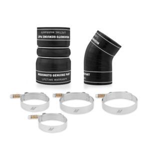 Mishimoto MMBK-F2D-03BK black silicone boot kit with DuraCore for 6.0L Ford Powerstroke air intake system