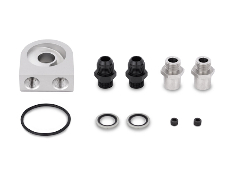 Mishimoto Lifetime Warranty label on the Universal 19-Row Oil Cooler Kit black finish