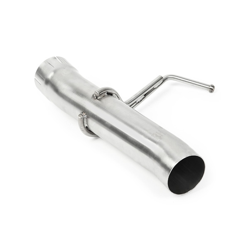 Rear exit dual tip layout of Mishimoto Camaro SS Race Axleback performance exhaust