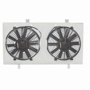 Mishimoto Acura Integra aluminum fan shroud kit with two 12-inch electric fans, 1994-2001