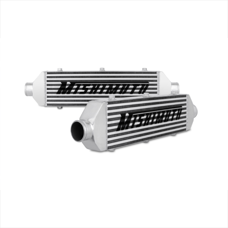 Mishimoto universal intercooler core showing 6061 aluminum bar-and-plate construction