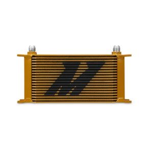 Mishimoto MMOC-19G Universal 19-Row Bar-and-Plate Oil Cooler in Gold Anodized Finish