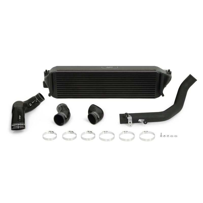 Bar-and-plate aluminum intercooler core with cast end tanks for Honda Civic Type R K20C1