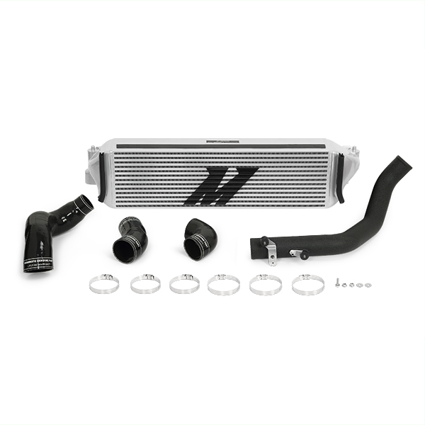 Cast aluminum end tanks on Mishimoto intercooler kit for Honda Civic Type R FK8 K20C1