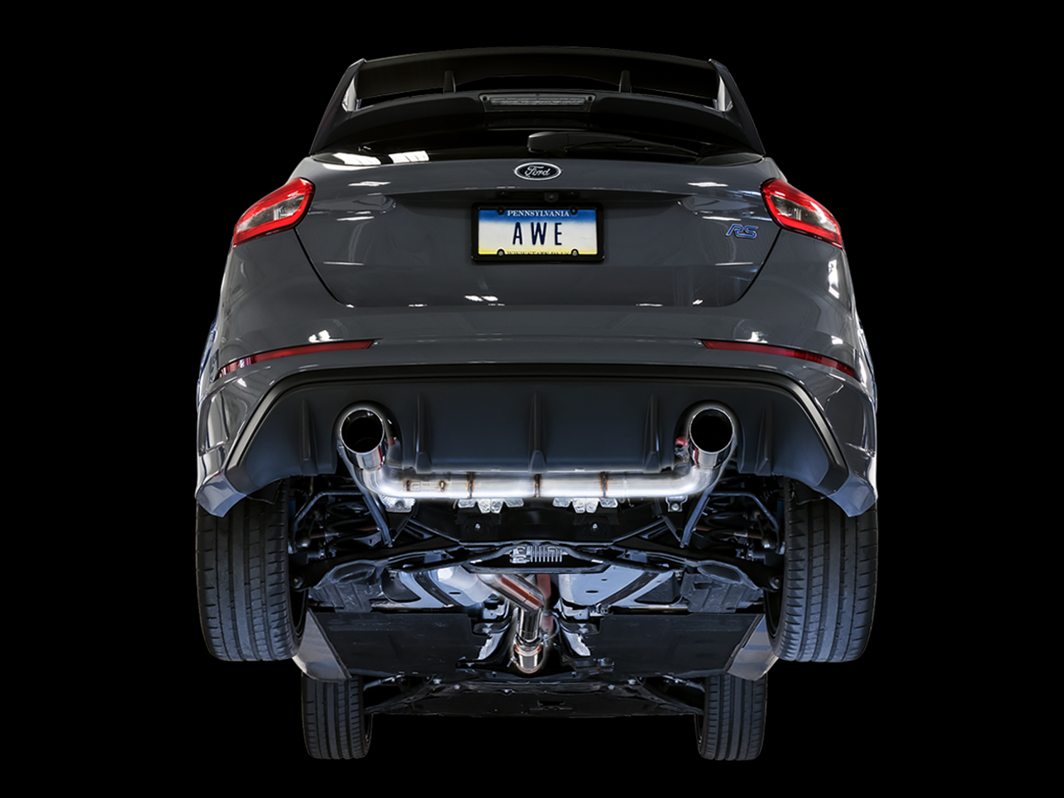 16-18 Ford Focus RS (Hatchback - 2.3 - AWD) Exhaust System Kit - Image 3