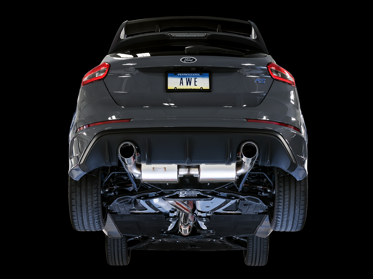 16-18 Ford Focus RS (Hatchback - 2.3 - AWD) Exhaust System Kit - Image 4