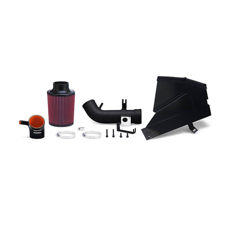 Mishimoto high-flow oiled red air filter included with Civic Si performance air intake kit