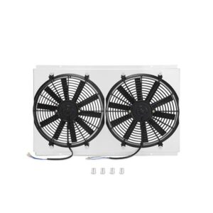 Mishimoto Performance Fan Shroud Kit MMFS-CHE-68 with dual 14-inch electric fans for Chevrolet Chevelle