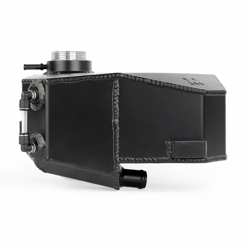 Black aluminum expansion tank for Focus RS by Mishimoto