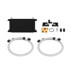 Mishimoto MMOC-WRA-07TBK black anodized 19-row oil cooler kit for 2007-2011 Jeep Wrangler JK