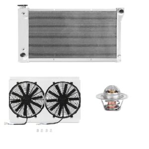 Mishimoto MMCPKG-MUS-67 aluminum radiator and fan shroud cooling package for 1967-1968 Ford Mustang